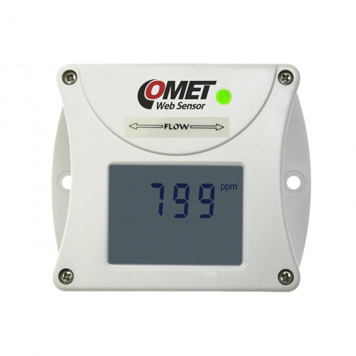 WebSensor remote CO2 concentration with Ethernet interface, duct mount