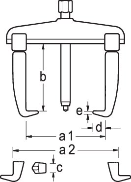 2016052 - Industrial 3-Arm Quick-Release Puller with Tool-Free Adjustment