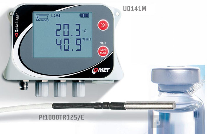 Temperature data logger for one external Pt1000 probe