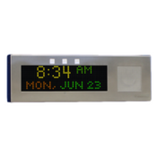 IPCSL-RWB-IC - 3" Digital IP Clock with 2-Way Intercom & Alerts