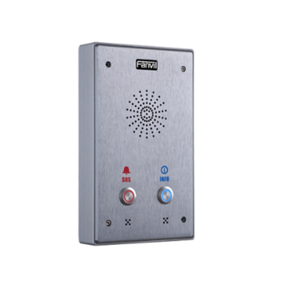 I12-02P-DIS - Tamper-Proof Intercom with SOS Button for Banks & Schools
