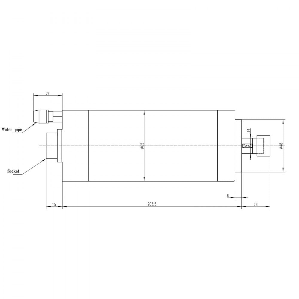 010384570403 - High-Performance Water Cooled Spindle Motor with German Bearings