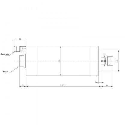 010384570403 - High-Performance Water Cooled Spindle Motor with German Bearings