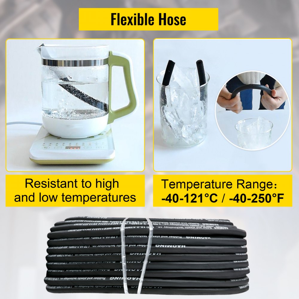 328 FT Hydraulic Hose - 328ft Rubber Hydraulic Hose, 3/8" ID, 5000 PSI