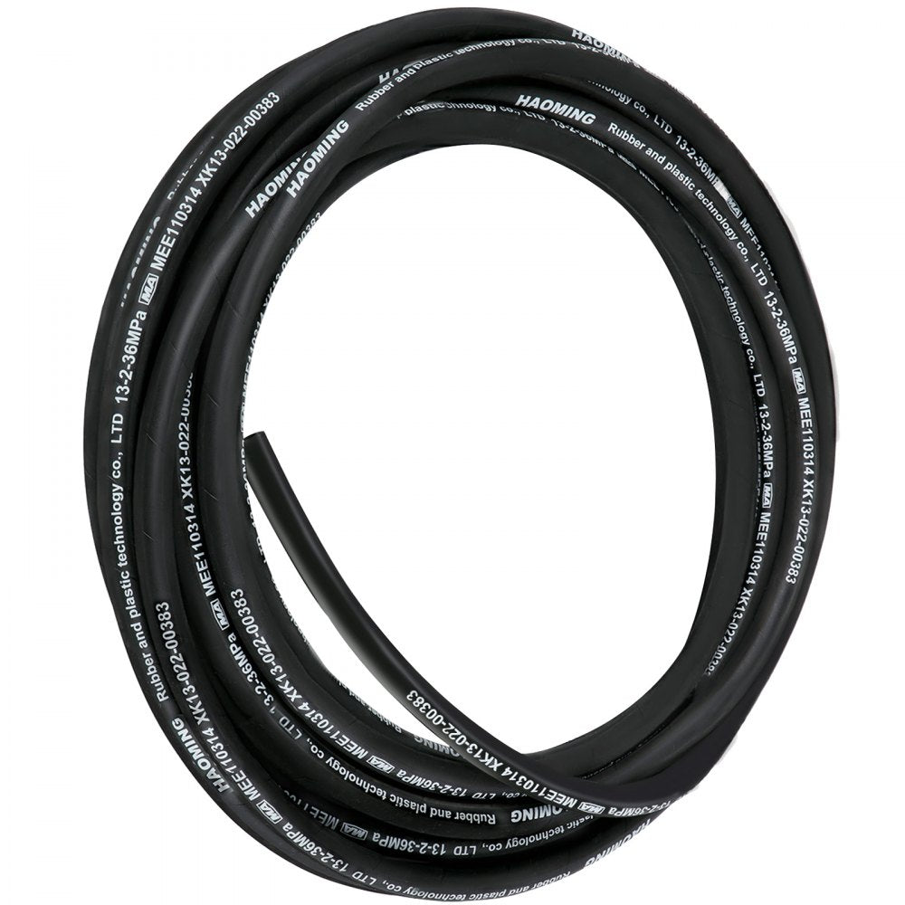 50 Ft Hydraulic Hose - 50ft High-Pressure Rubber Hose, 5000 PSI