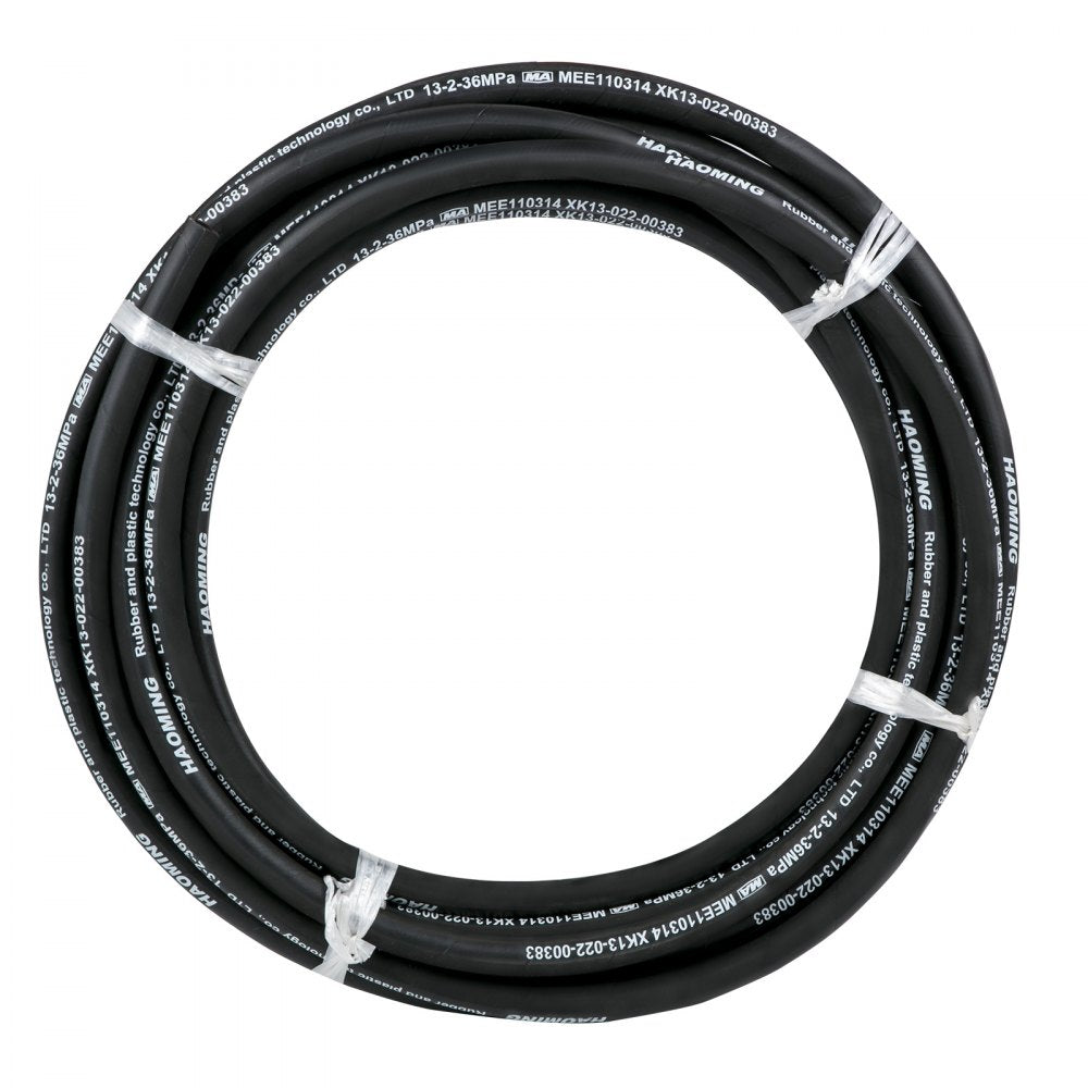 50 Ft Hydraulic Hose - 50ft High-Pressure Rubber Hose, 5000 PSI