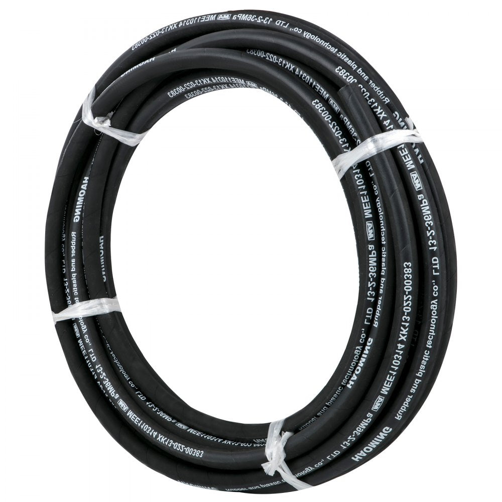 50 Ft Hydraulic Hose - 50ft High-Pressure Rubber Hose, 5000 PSI