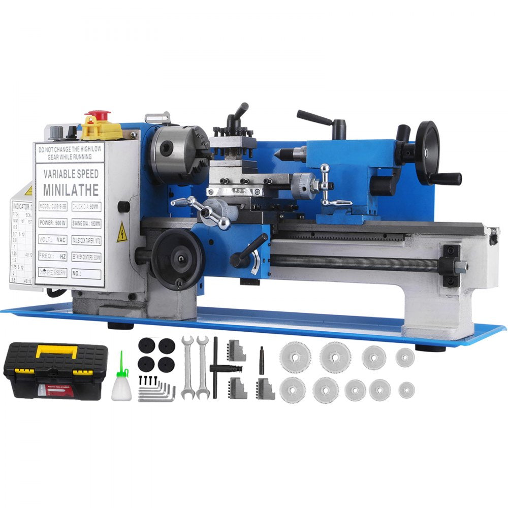 010413297828 - 7" x 12" VEVOR Metal Lathe with 400W Motor