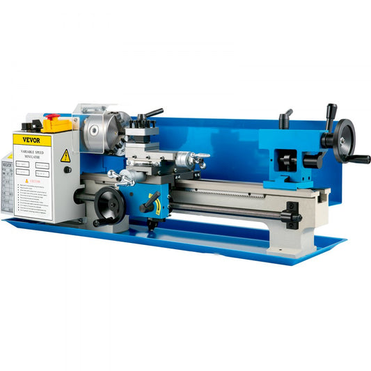 010846869676 - 7" x 14" VEVOR Metal Lathe with 550W Motor