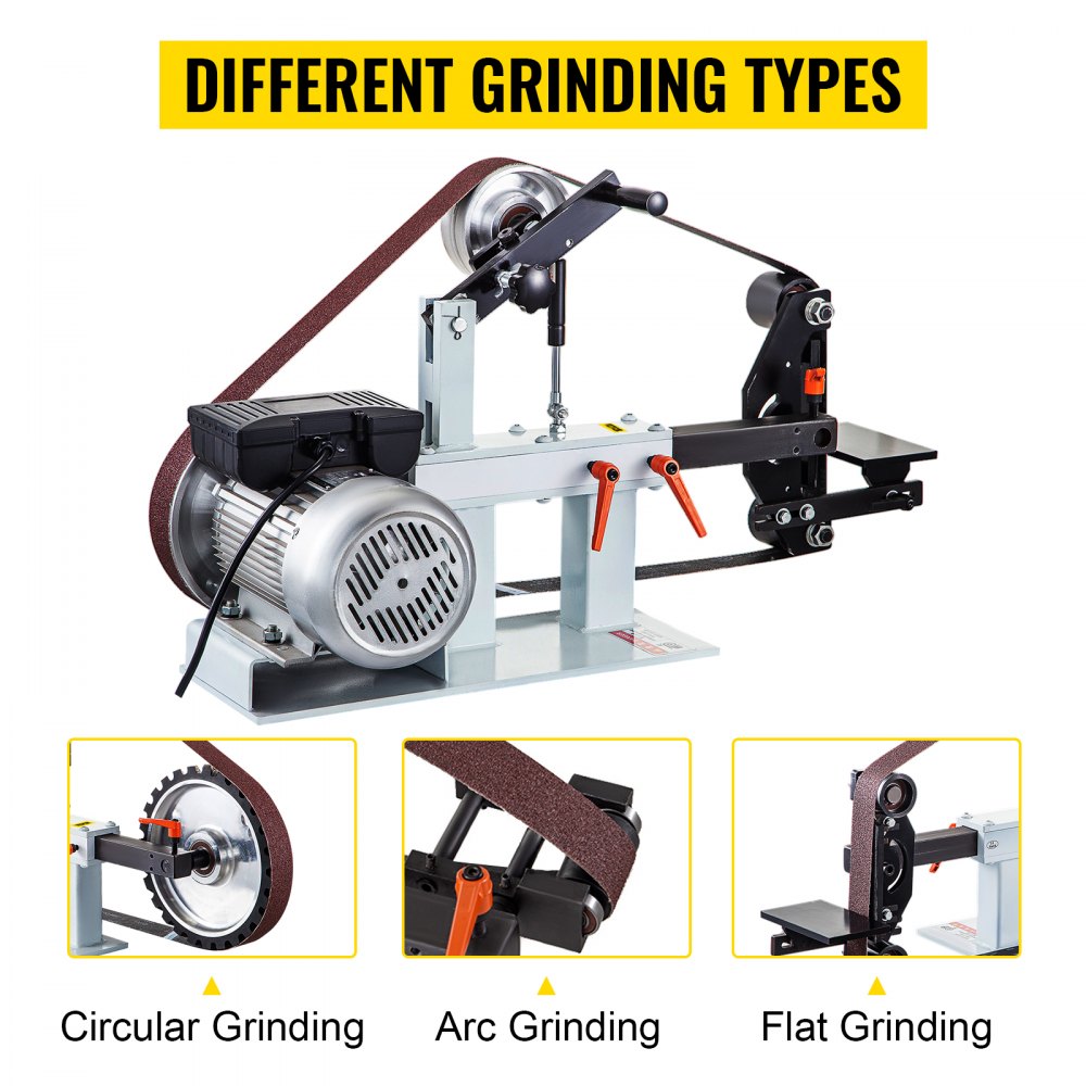 010331729065 - 2Hp Steel Belt Grinder for Precision Stock Removal and Finishing