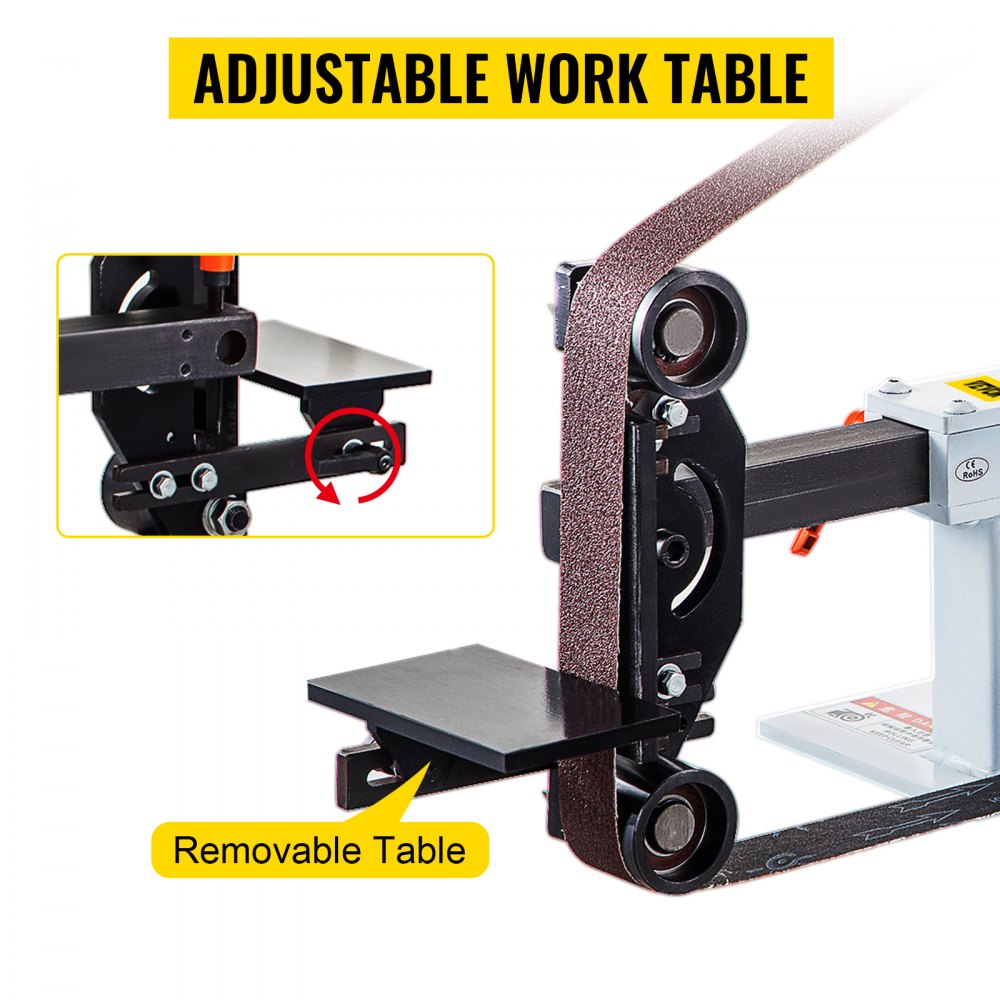 010331729065 - 2Hp Steel Belt Grinder for Precision Stock Removal and Finishing
