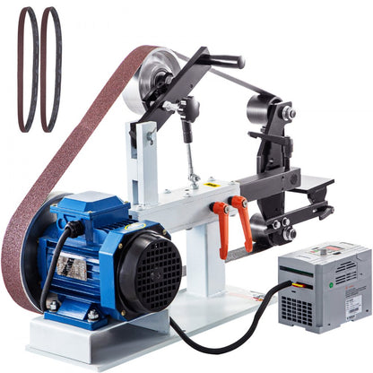 010825214047 - 2HP Steel Belt Grinder with Variable Speed for Metalworking