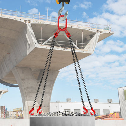 010517884162 - G80 5Ft Chain Sling with Locking Hooks for Heavy Loads
