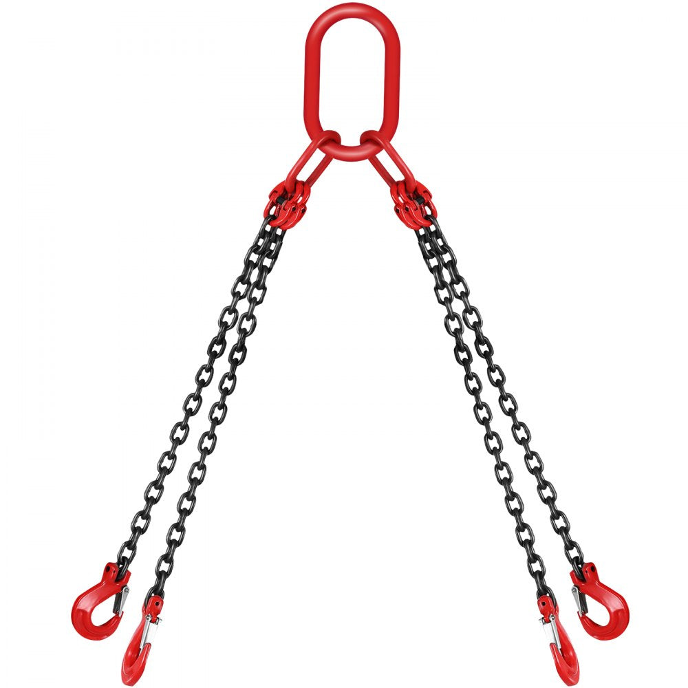 010517884162 - G80 5Ft Chain Sling with Locking Hooks for Heavy Loads