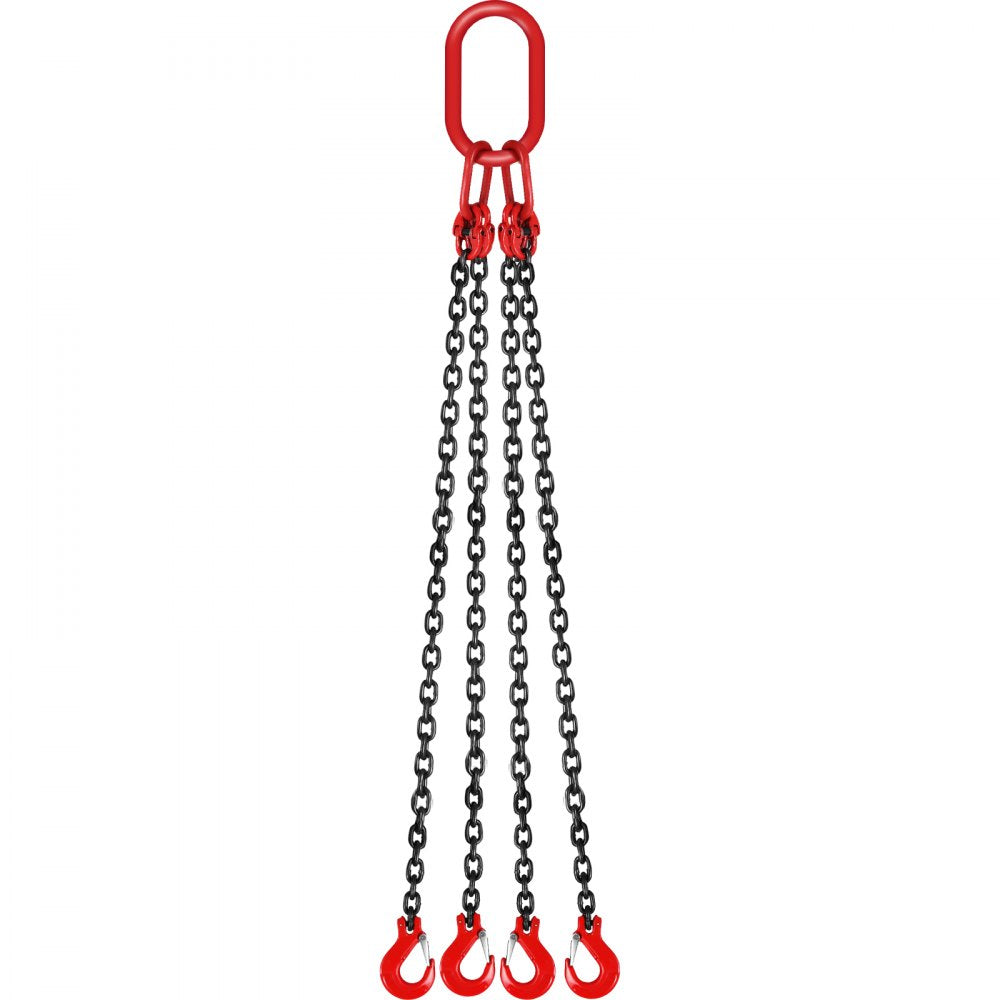 010517884162 - G80 5Ft Chain Sling with Locking Hooks for Heavy Loads