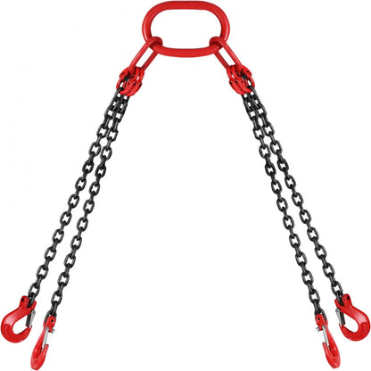010517884162 - G80 5Ft Chain Sling with Locking Hooks for Heavy Loads