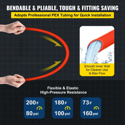 010912625553 - 1000ft PEX Tubing, 1/2" for Radiant Heating, Oxygen Barrier