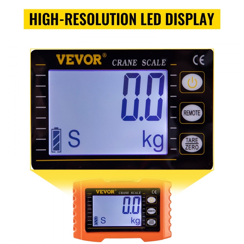 010231654597 - 2200LB Aluminum Digital Crane Scale with LED Display