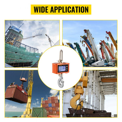 010231654597 - 2200LB Aluminum Digital Crane Scale with LED Display