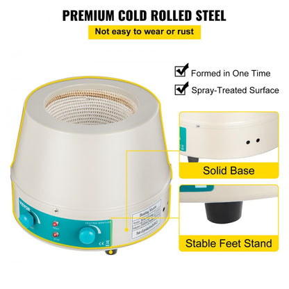 98-2-B - VEVOR 1000ml Heating Mantle with Magnetic Stirring Capability