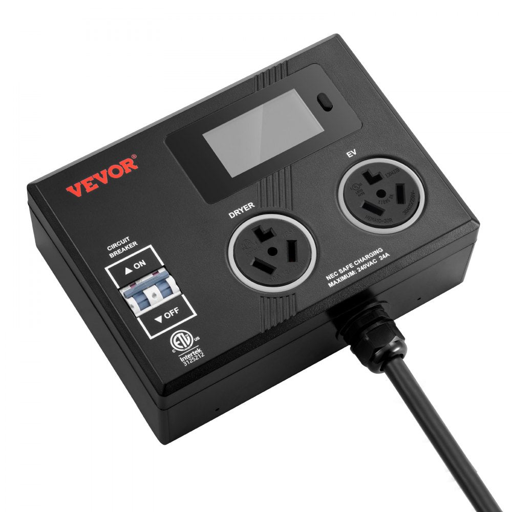 LV01 - 240V NEMA Splitter with LCD Screen for Dryer & EV Charging
