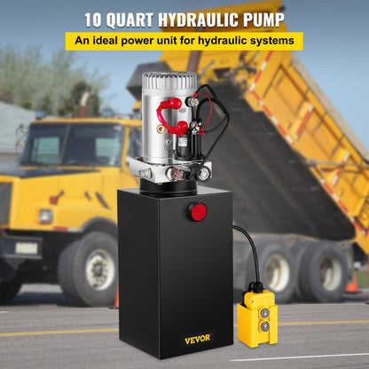 10QSAMHP - 10 Quart Metal Hydraulic Pump with 12V DC Motor