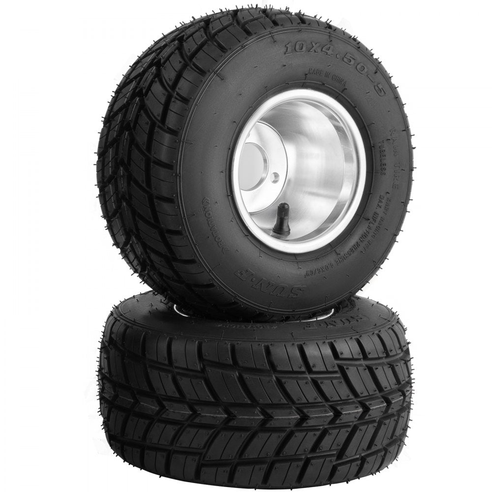VV-GKFW-10 - 10" Non-Slip Go-Kart Tires with Durable Alloy Rims