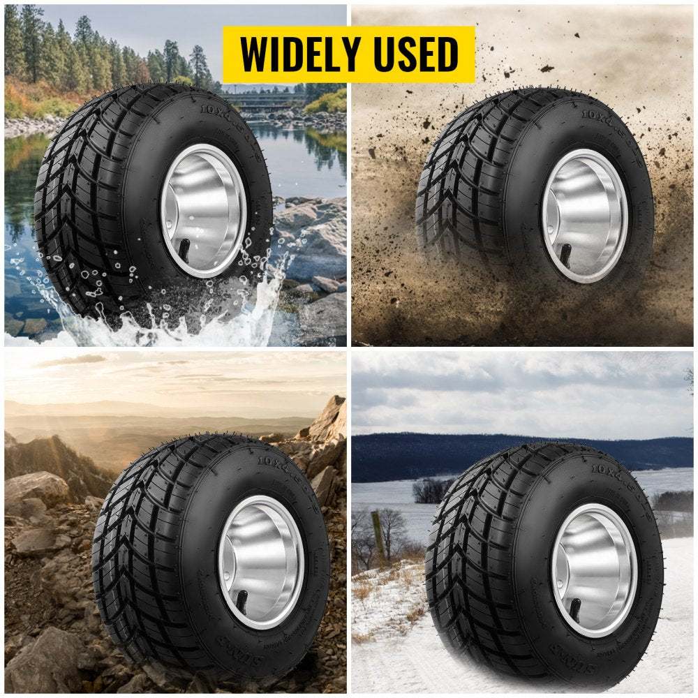 VV-GKFW-10 - 10" Non-Slip Go-Kart Tires with Durable Alloy Rims