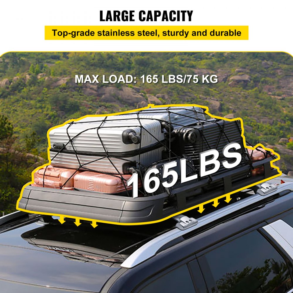 010652924976 - Stainless Steel Roof Rack Crossbars for Jeep Grand Cherokee