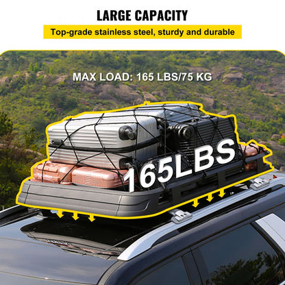 010652924976 - Stainless Steel Roof Rack Crossbars for Jeep Grand Cherokee