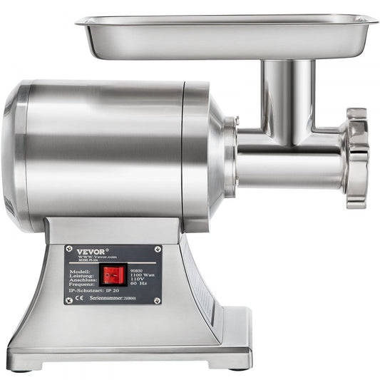 010421181453 - 1100W Stainless Steel Meat Grinder, 550LB/h, Two Plates