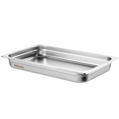 UCT8112-6 - 6 Pack Stainless Steel Hotel Pans, Full Size 9.25L Capacity