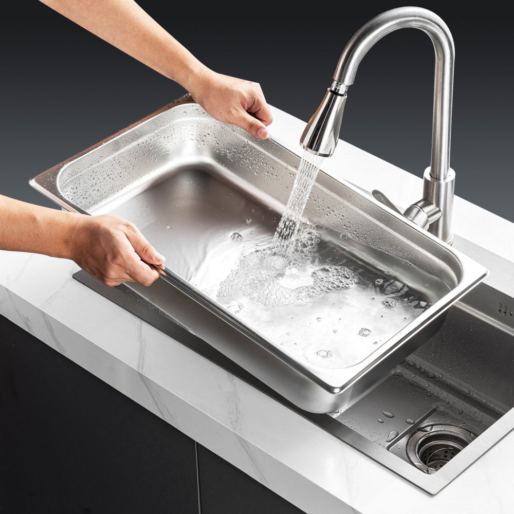 UCT8114-6 - Durable 0.8mm Stainless Steel Hotel Pans, Full Size, Versatile Use