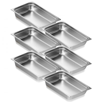 UCT8114-6 - Durable 0.8mm Stainless Steel Hotel Pans, Full Size, Versatile Use