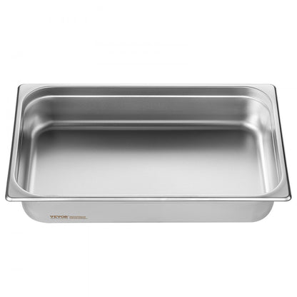 UCT8114-6 - Durable 0.8mm Stainless Steel Hotel Pans, Full Size, Versatile Use