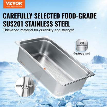 UCT8116-6 - Durable Stainless Steel Hotel Pans for Catering & Events