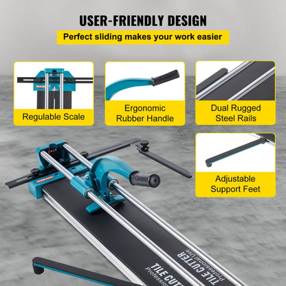 48in - 48" VEVOR Manual Tile Cutter with Laser Guide for Precision Cuts