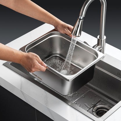 UCT8126-6 - 1/2 Size Anti-Jam Stainless Steel Hotel Pans, 6-Inch Deep