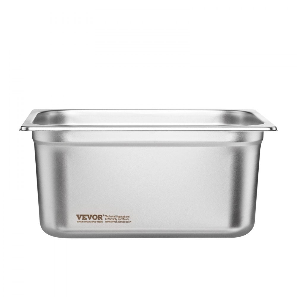 UCT8126-6 - 1/2 Size Anti-Jam Stainless Steel Hotel Pans, 6-Inch Deep