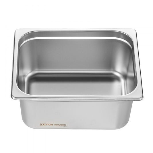 UCT8126-6 - 1/2 Size Anti-Jam Stainless Steel Hotel Pans, 6-Inch Deep