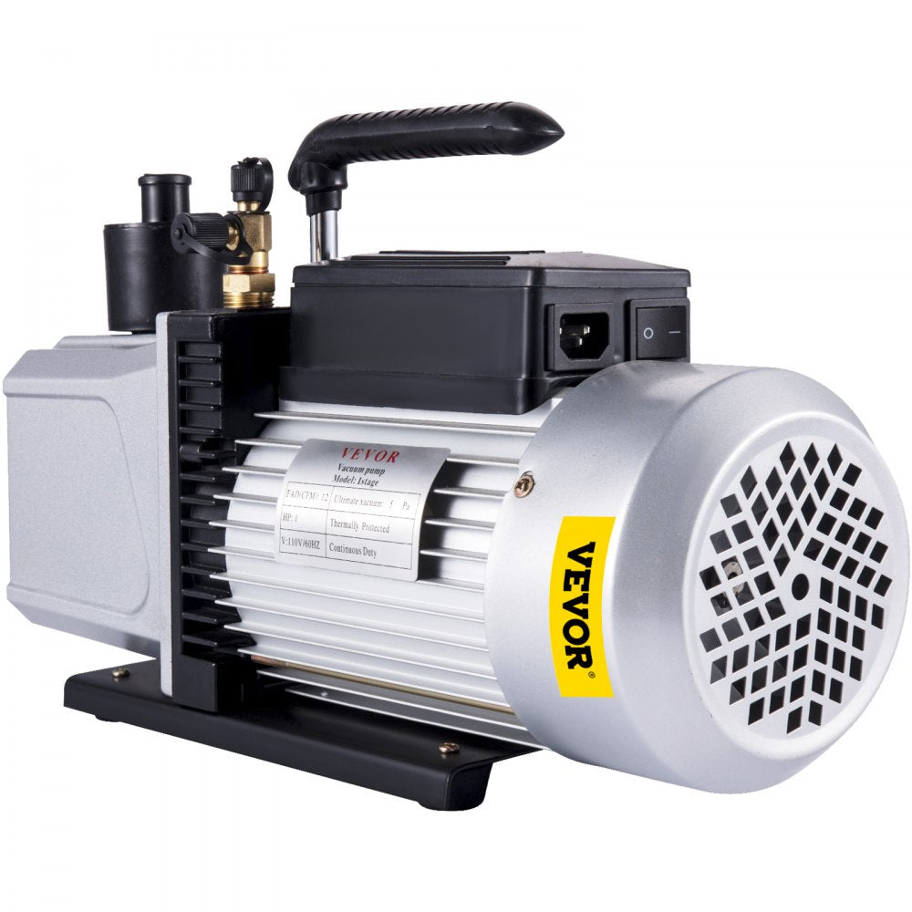 VP1200 - 12CFM Rotary Vane Vacuum Pump for Home and Vehicle Use