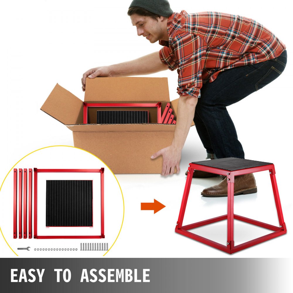 010683678254 - 12'' Plyometric Jump Box for Home & Gym Workouts