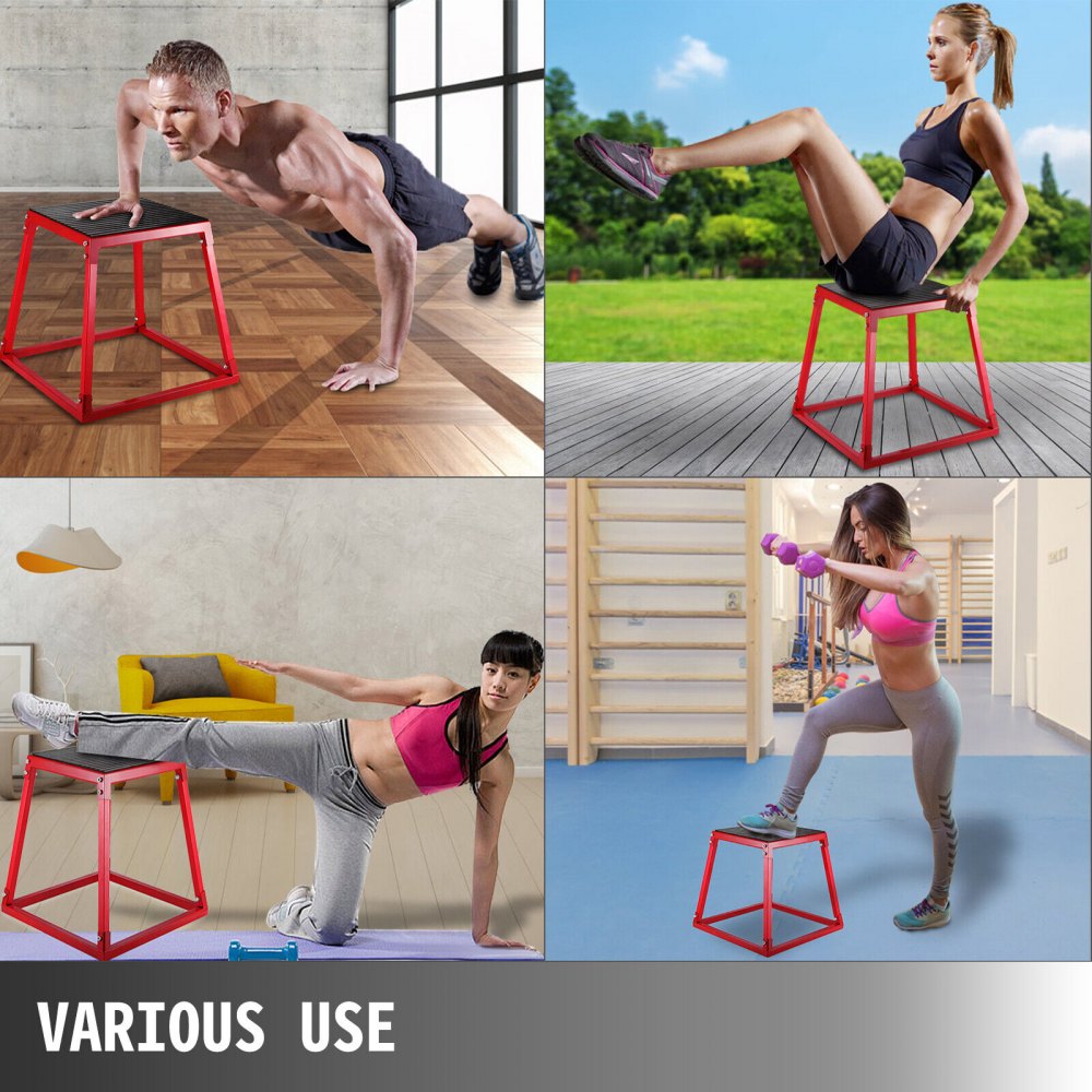 010683678254 - 12'' Plyometric Jump Box for Home & Gym Workouts