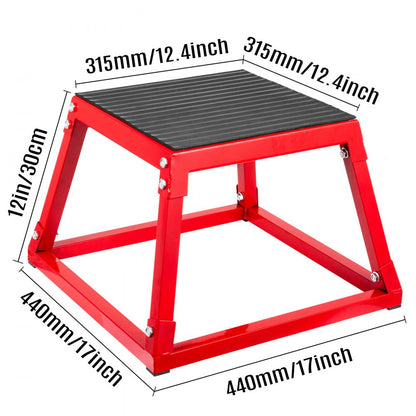 010683678254 - 12'' Plyometric Jump Box for Home & Gym Workouts
