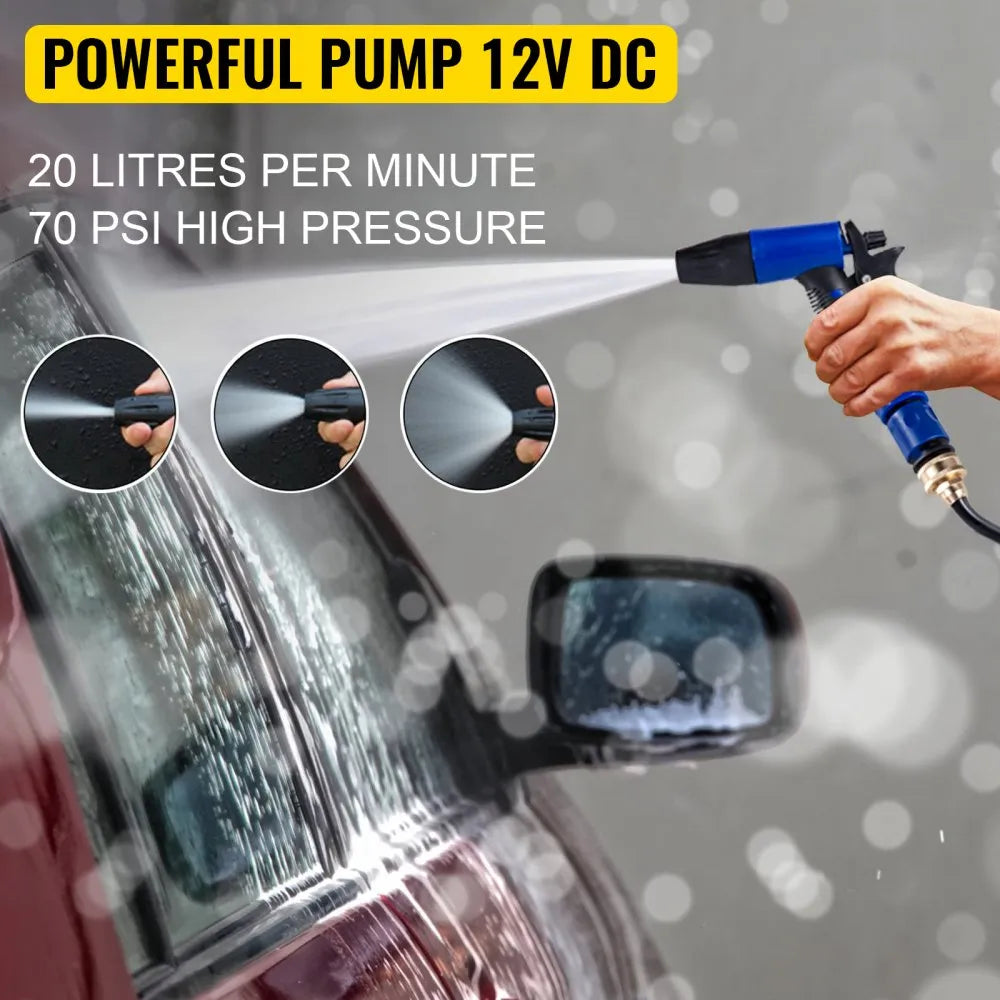 010940578135 - Self-Priming 12V Washdown Pump with 25ft Hose & Filter