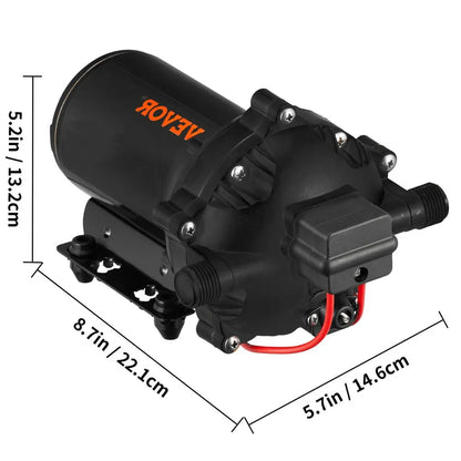 010940578135 - Self-Priming 12V Washdown Pump with 25ft Hose & Filter