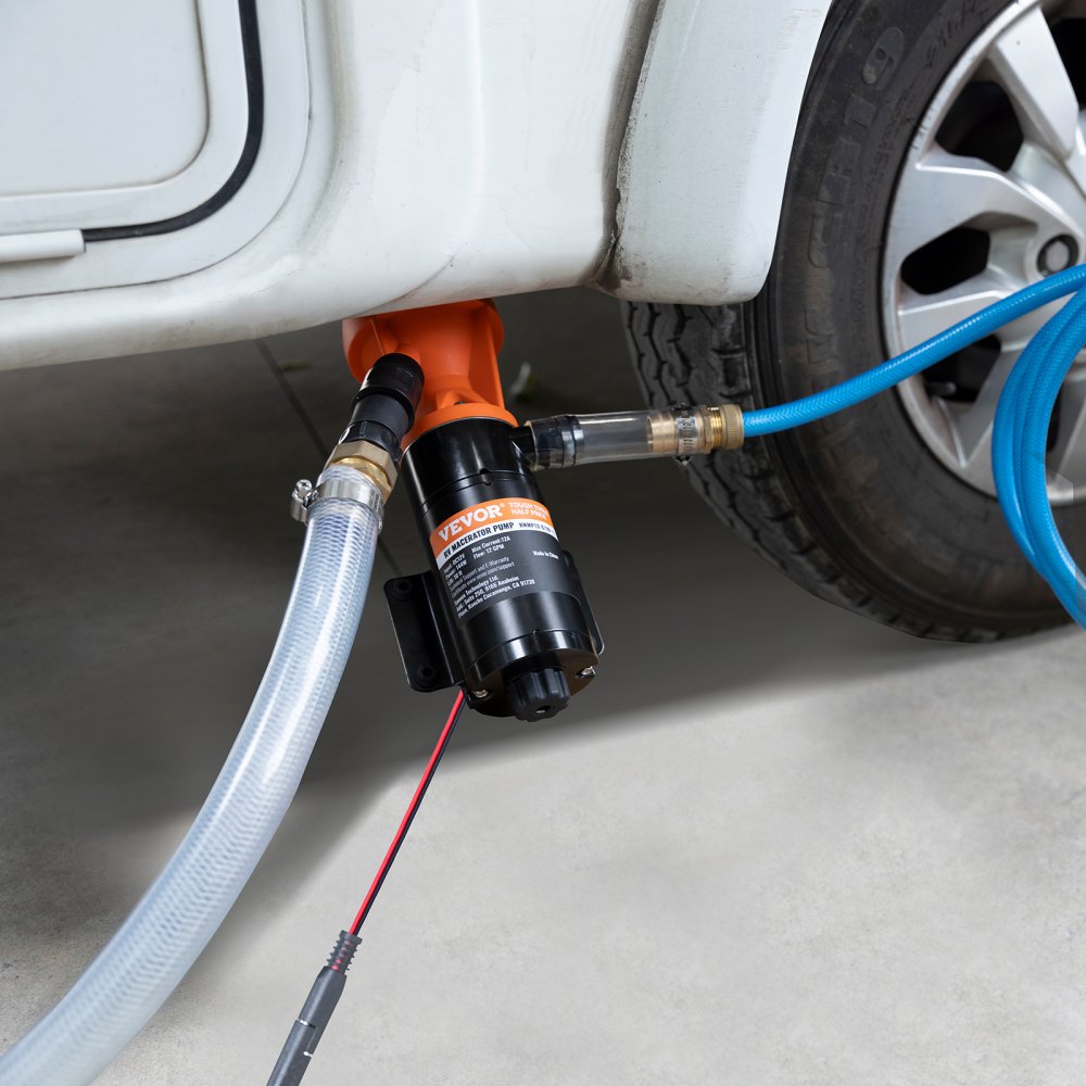 NMMP12-G120-12-1 - VEVOR 12V Portable RV Waste Pump, 10 ft Hose, 12 GPM