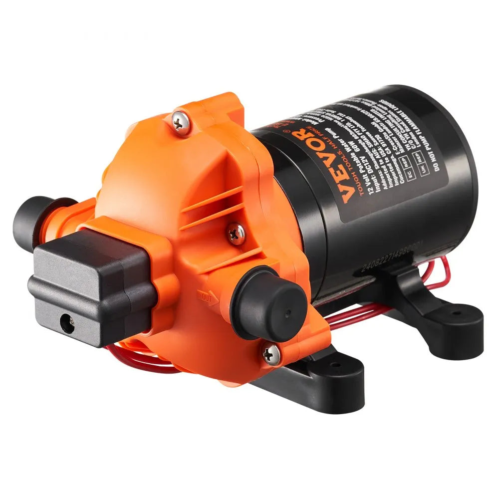 NMDP33-G18-60-12 - 12V Quiet Diaphragm Pump, 1.8 GPM, Adjustable 40-100 PSI