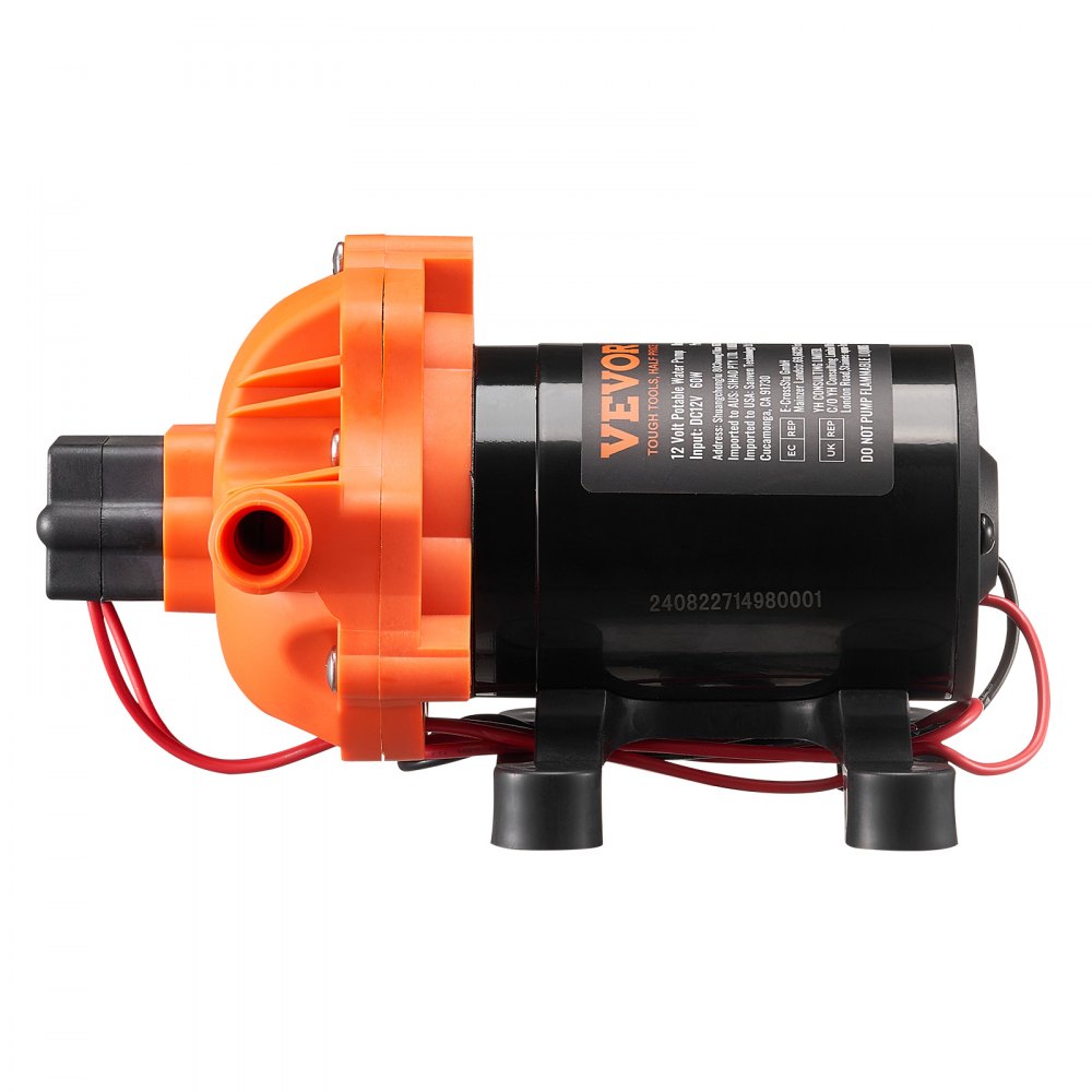 NMDP33-G18-60-12 - 12V Quiet Diaphragm Pump, 1.8 GPM, Adjustable 40-100 PSI