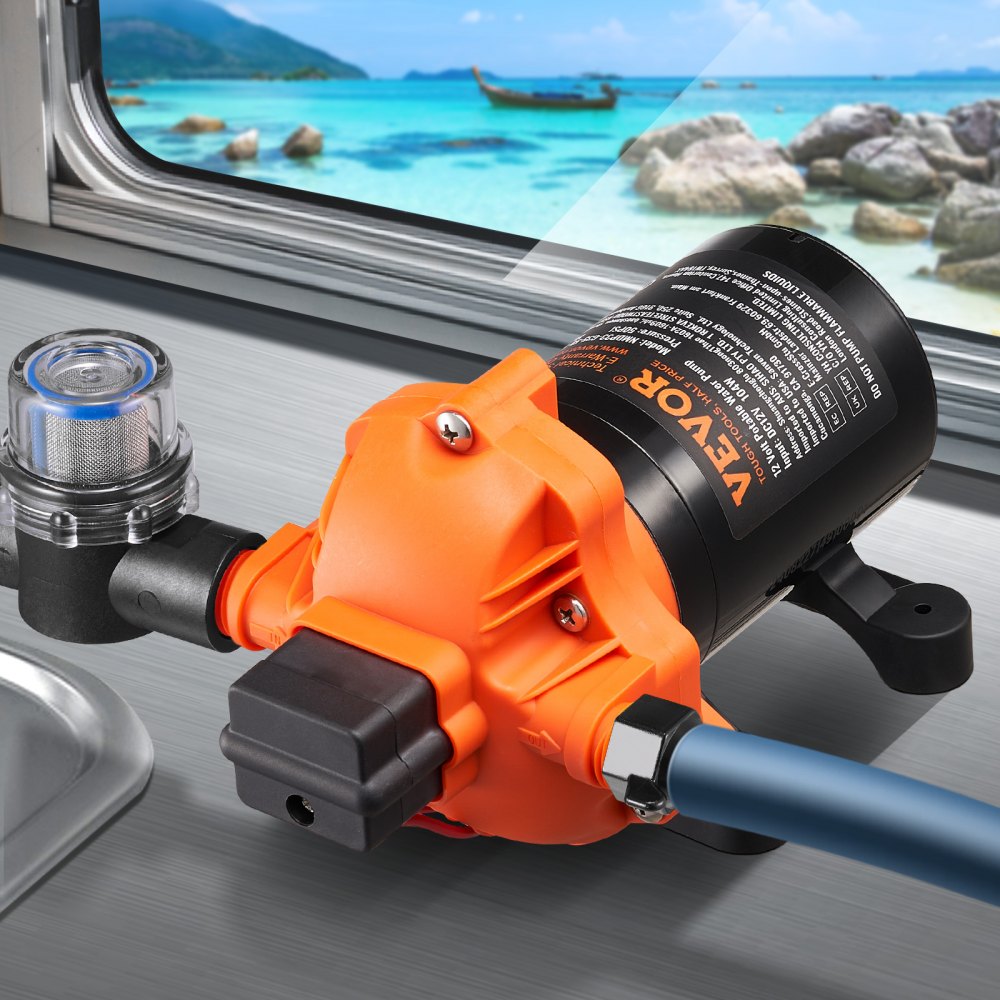 NMDP33-G35-50-12 - 12V Diaphragm Pump, 3.5 GPM, 50 PSI Pressure Control